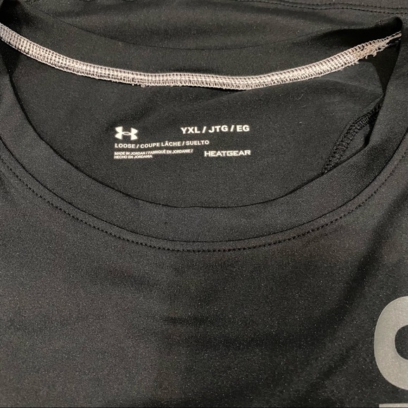 Under Armour, HeatGear, black sport tank tops for girls, youth XL - Picture 2 of 8